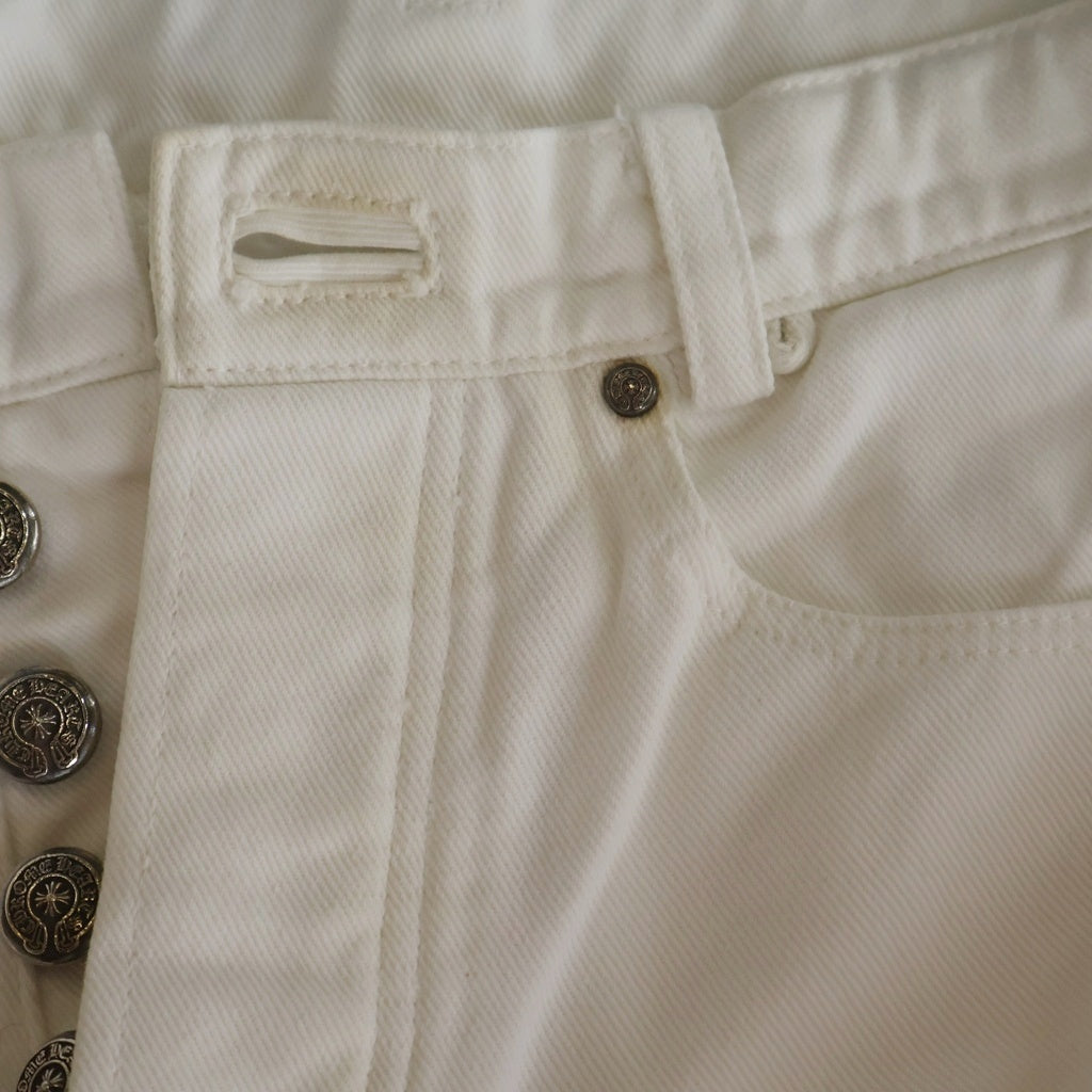 CHROME HEARTS(クロムハーツ) OLD JEAN SL FLEURKNEE フレアニーデニムパンツ