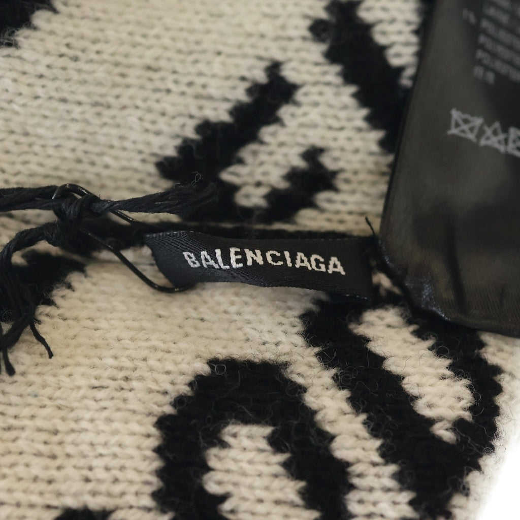 BALENCIAGA(バレンシアガ) WORLD FOOD PROGRAMME BEANIE ワールドフードプログラムビーニー ニット キャップ 帽子 ブラック 612961