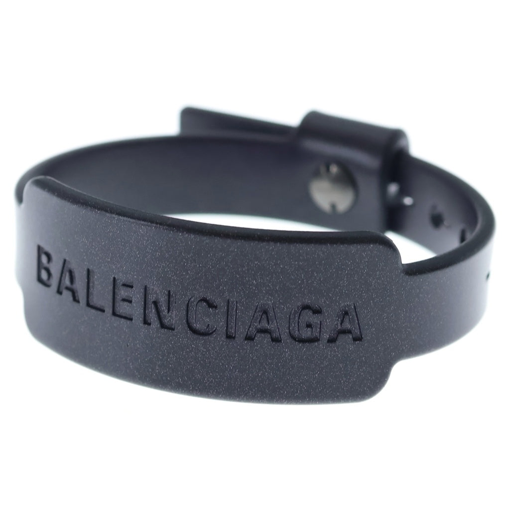 BALENCIAGA(バレンシアガ) FESTIVAL FAUX LEATHER BRANDED BRACELET フェスティバル フェイクレザー ブランドブレスレット ブラック 702321 レディース