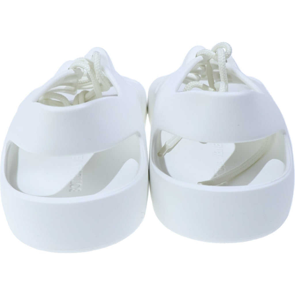 BOTTEGA VENETA(ボッテガヴェネタ) JELLY フラット オープントゥ レースアップ ラバーサンダル ホワイト