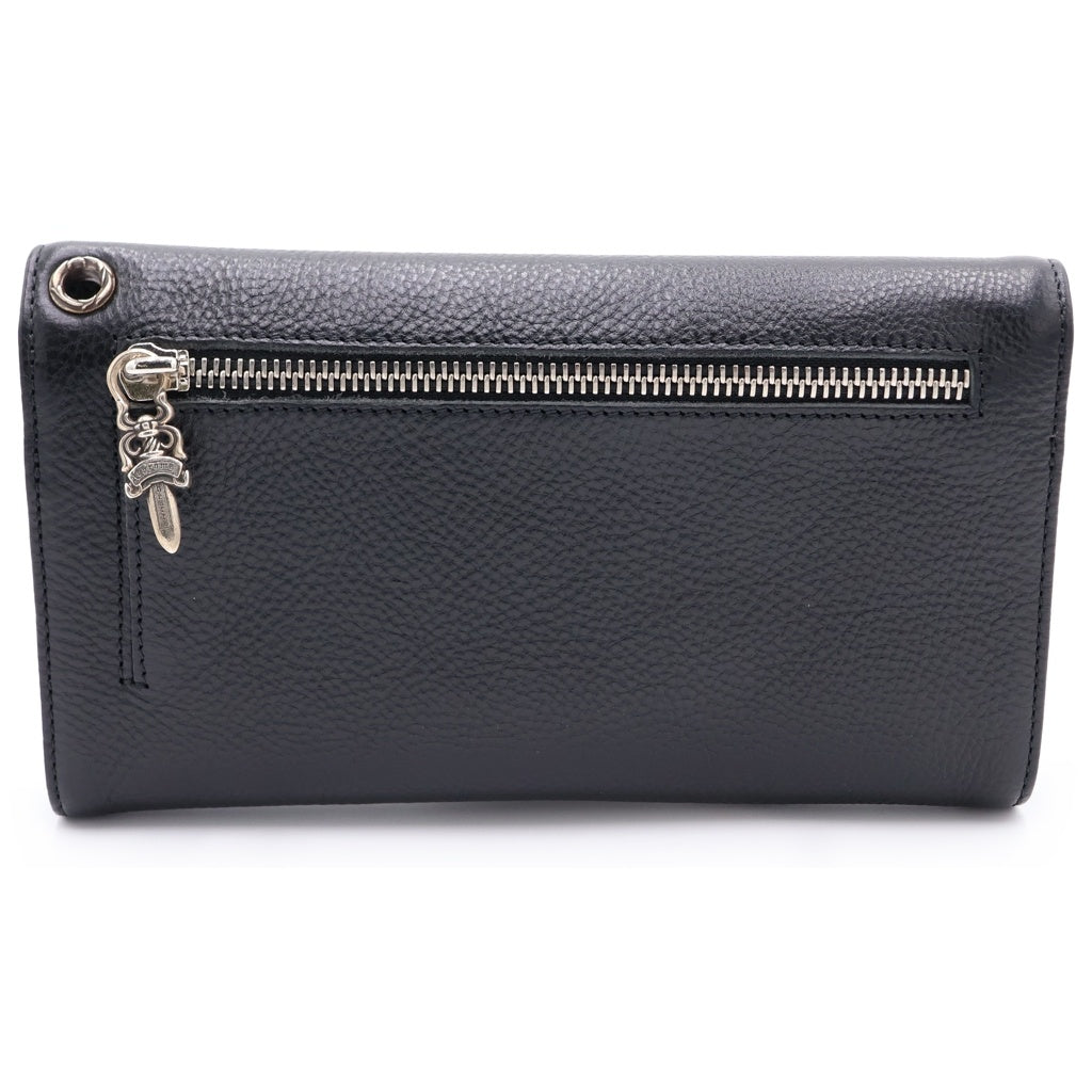 CHROME HEARTS(クロムハーツ) WAVE ウェーブ レザーウォレット 財布 ブラックBCA375
