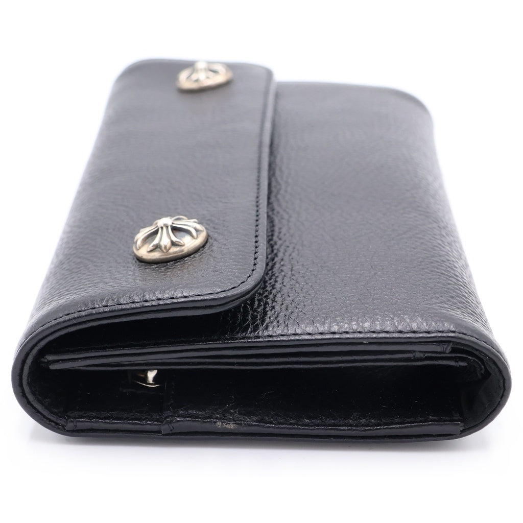 CHROME HEARTS(クロムハーツ) WAVE ウェーブ レザーウォレット 財布 ブラックBCA375