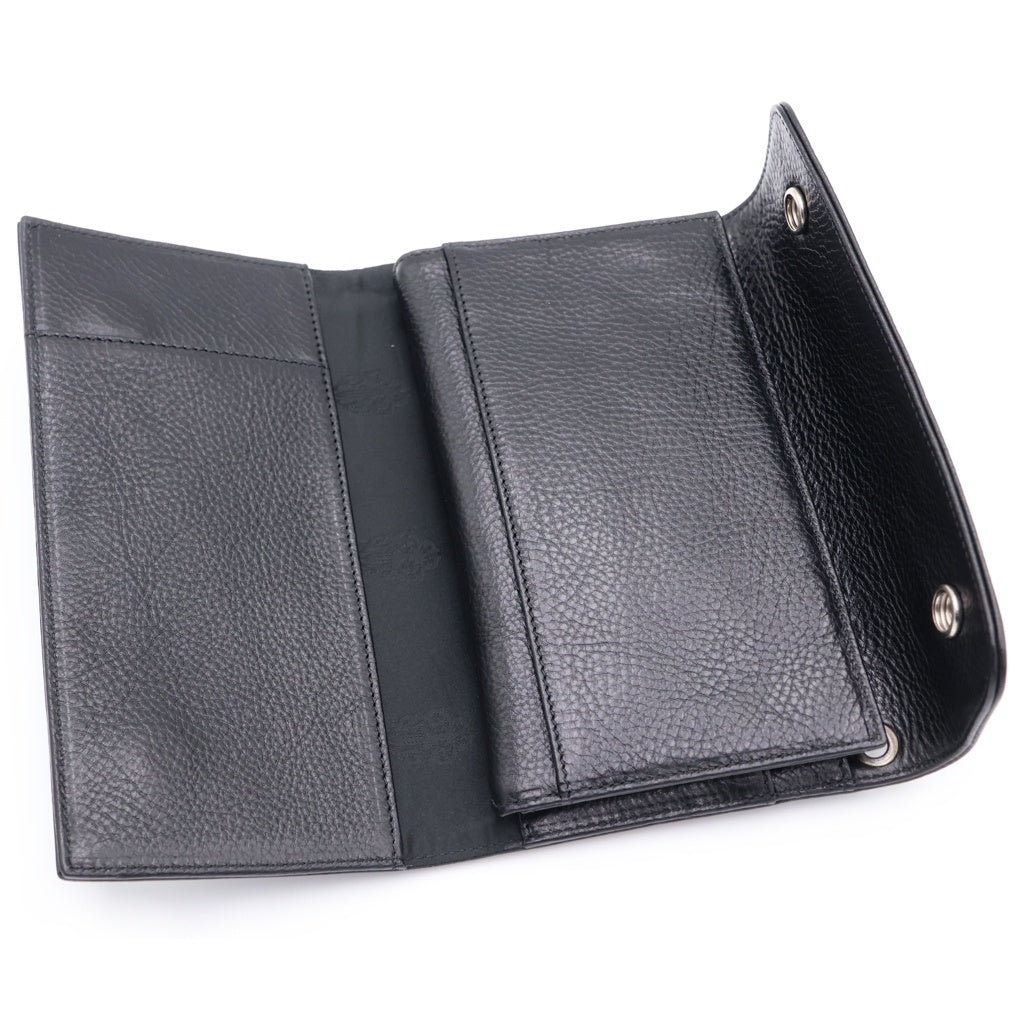 CHROME HEARTS(クロムハーツ) WAVE ウェーブ レザーウォレット 財布 ブラックBCA375