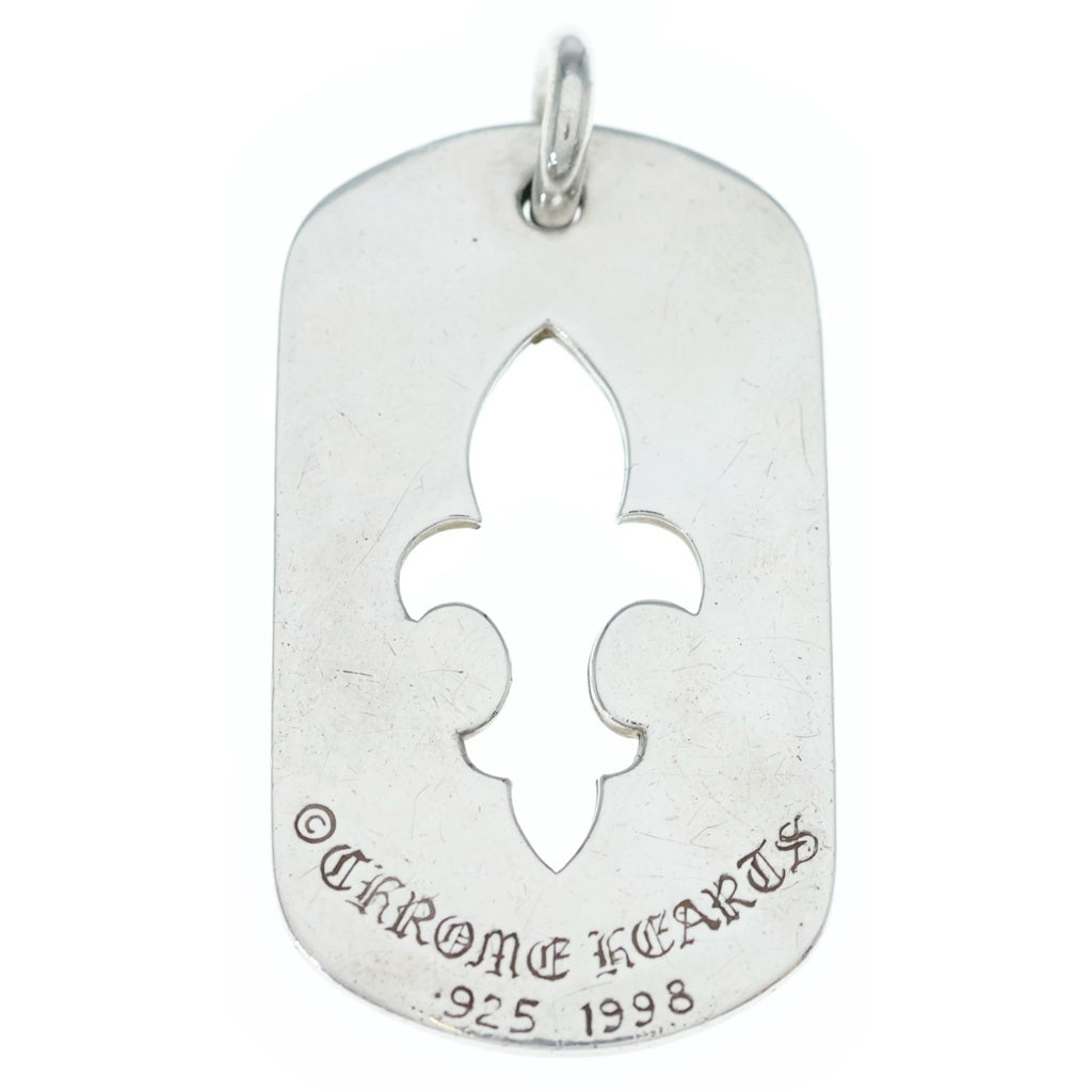 CHROME HEARTS(クロムハーツ) D TAG LRG BS FLUER BSフレア ラージドッグタグ シルバーネックレストップ
