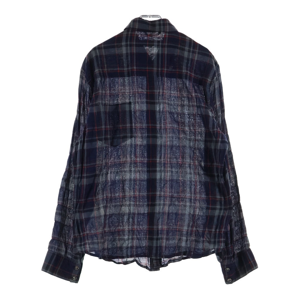 CHROME HEARTS(クロムハーツ) LOOSEENDS LS ルーズエンド チェック柄BSフレアボタン長袖シャツ