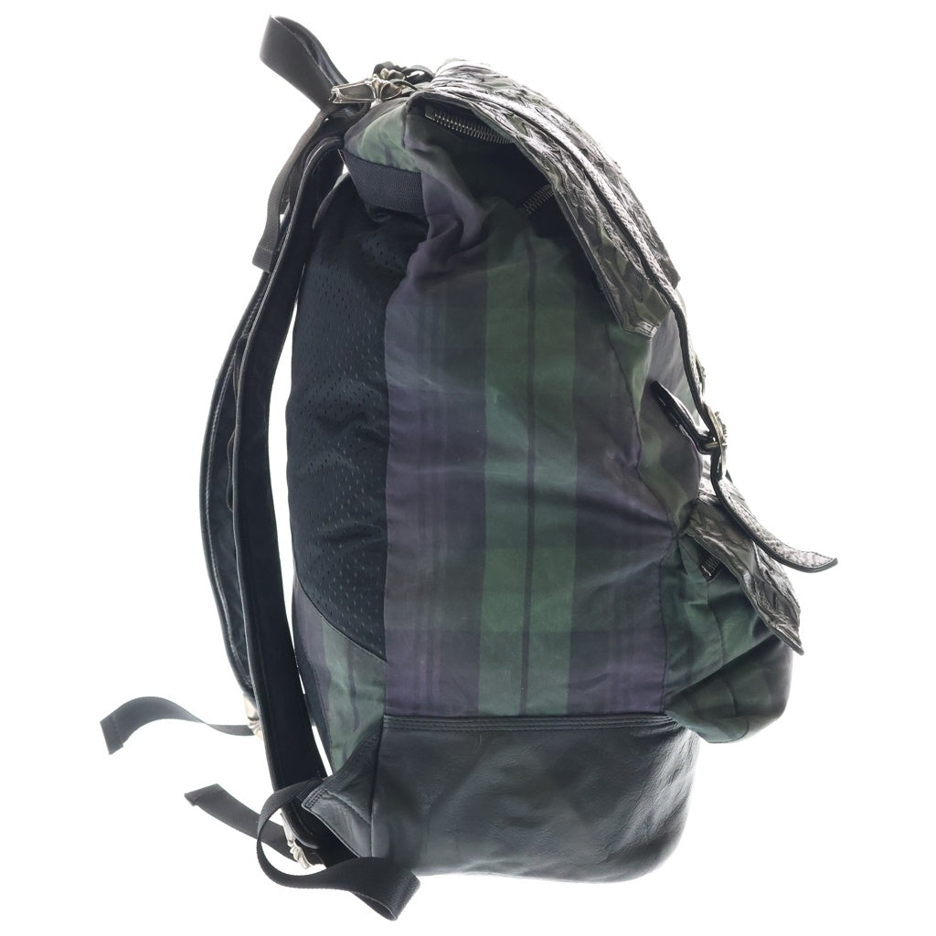 CHROME HEARTS(クロムハーツ) MOTO BACKPACK CROSS モトバッグ セメタリークロスパッチ切替レザーバックパック