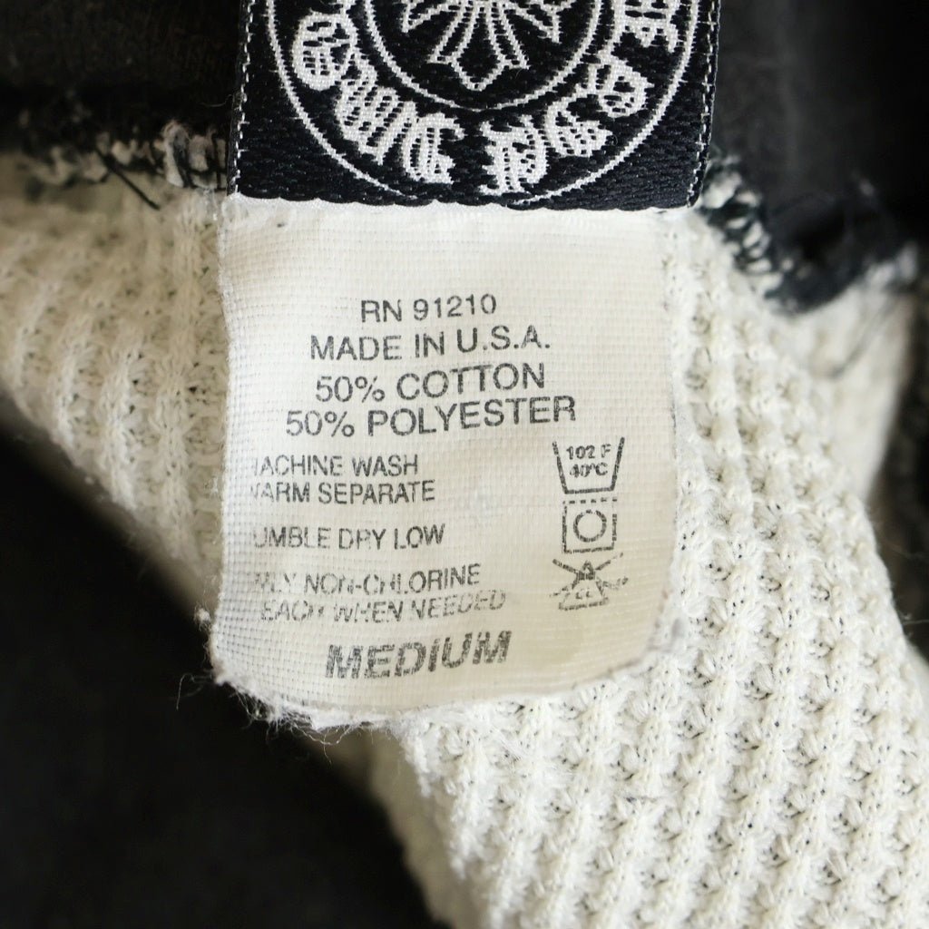 CHROME HEARTS(クロムハーツ) OLD Horseshoe Hoodie オールド ホースシュー 袖ロゴプリント プルオーバー パーカー ブラック