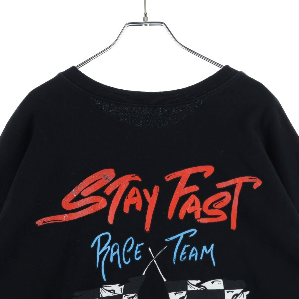 CHROME HEARTS(クロムハーツ) ×MATTY BOY STAYFAST RACE TEAM SWEAT グラフィックプリント クルーネックスウェットシャツ ブラック