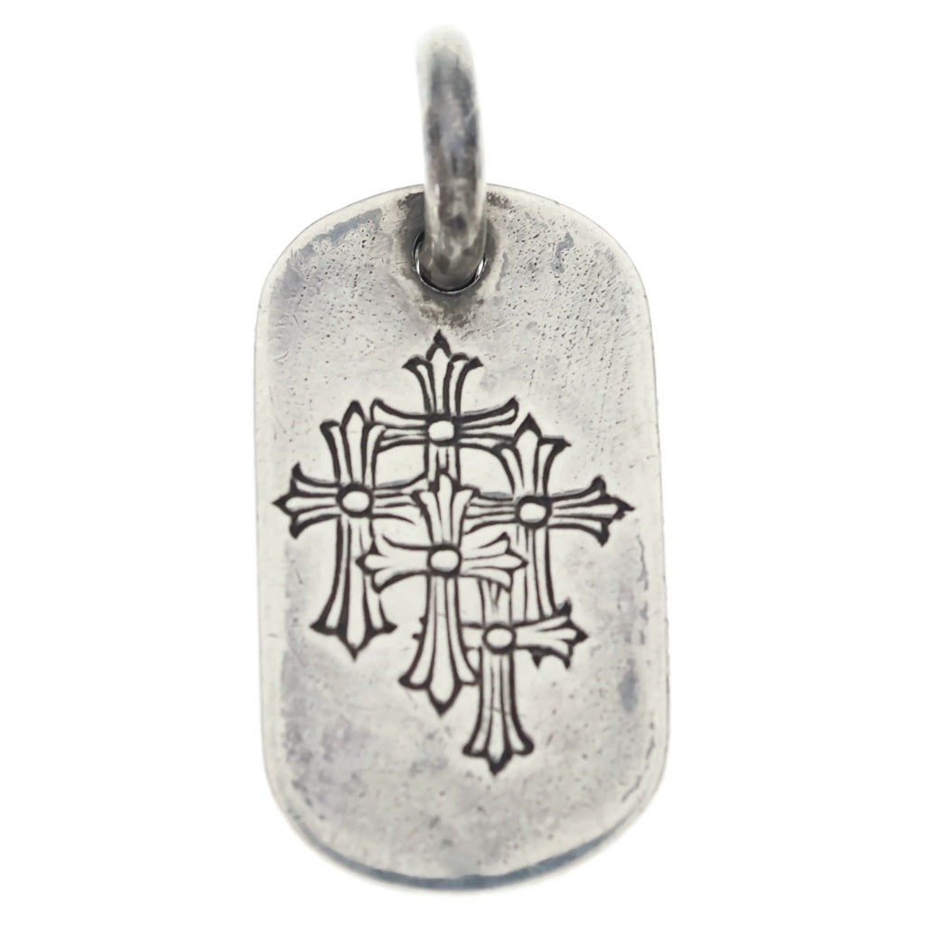 CHROME HEARTS(クロムハーツ) D TAG SML スモールドッグタグ セメタリーエングレイブオールド シルバーネックレストップ