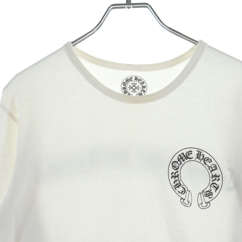 CHROME HEARTS(クロムハーツ) Thermal L/S 袖CHクロスバック スクローラルラベルプリント サーマル長袖Tシャツカットソー