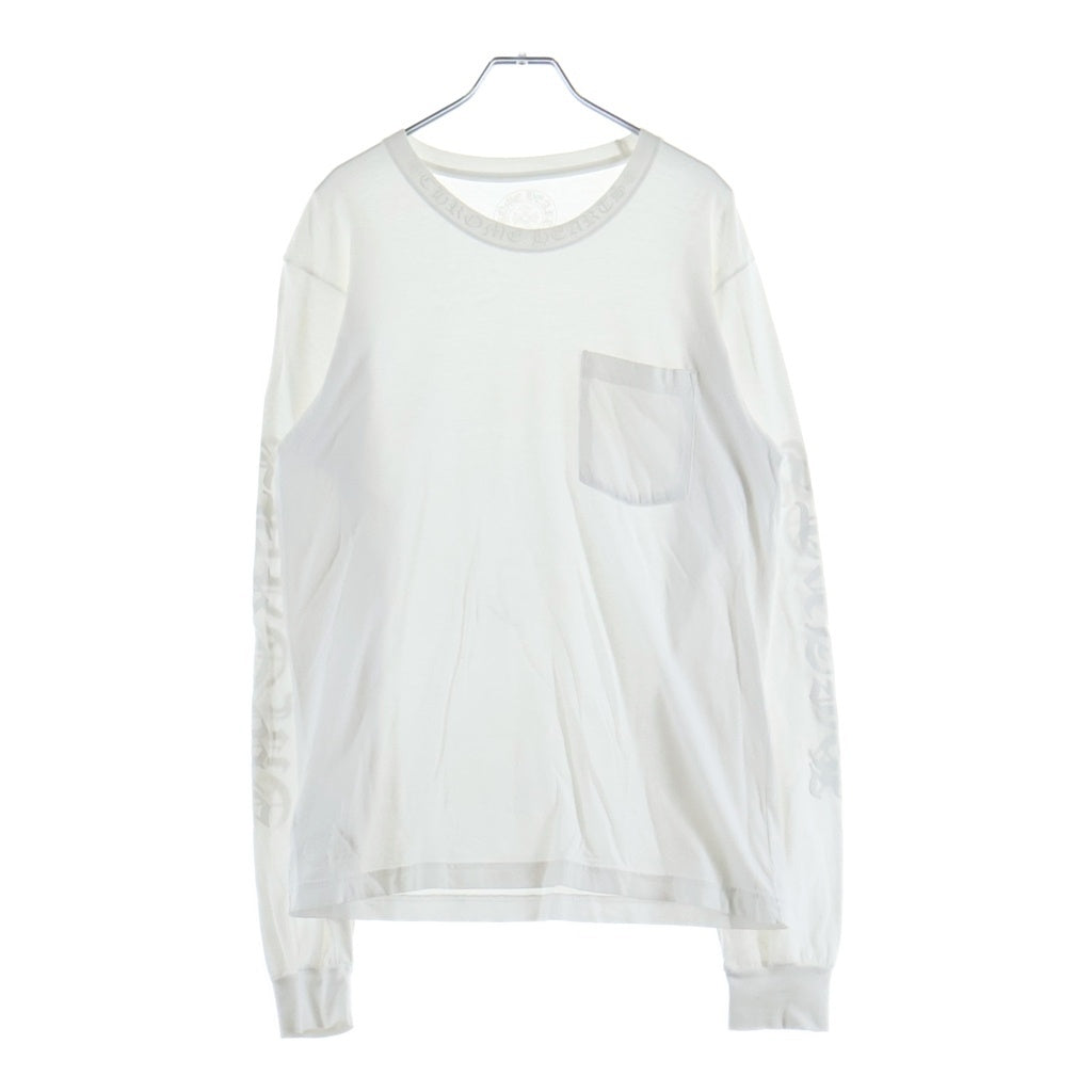 CHROME HEARTS(クロムハーツ) CH L/S TEE NECK LOGO ネックロゴプリント長袖Tシャツカットソー