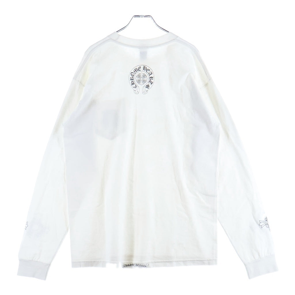CHROME HEARTS(クロムハーツ) OLD L/S TEE オールド 袖CHクロス バックホースシュープリント 長袖Tシャツカットソー