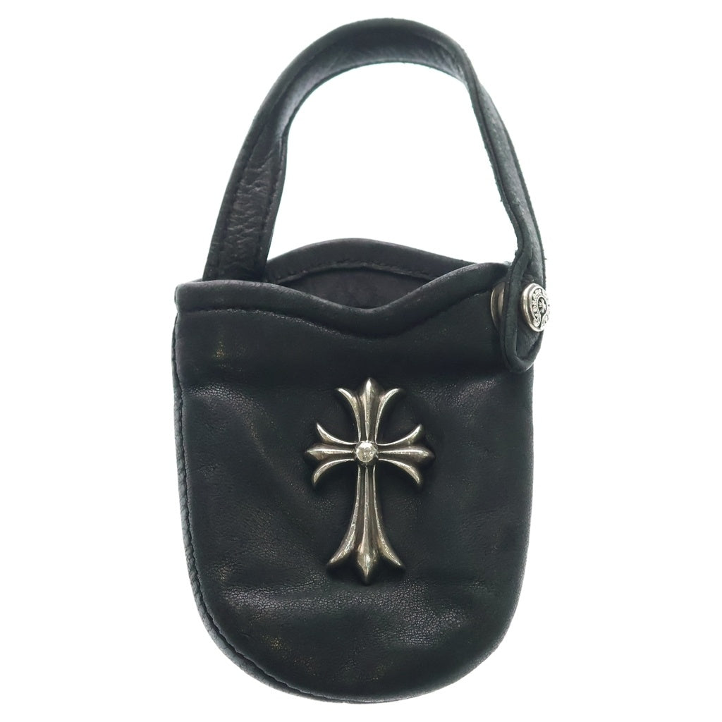 CHROME HEARTS(クロムハーツ) PHONE POUCH W/CH CROSS スモールCHクロス レザーフォンポーチ