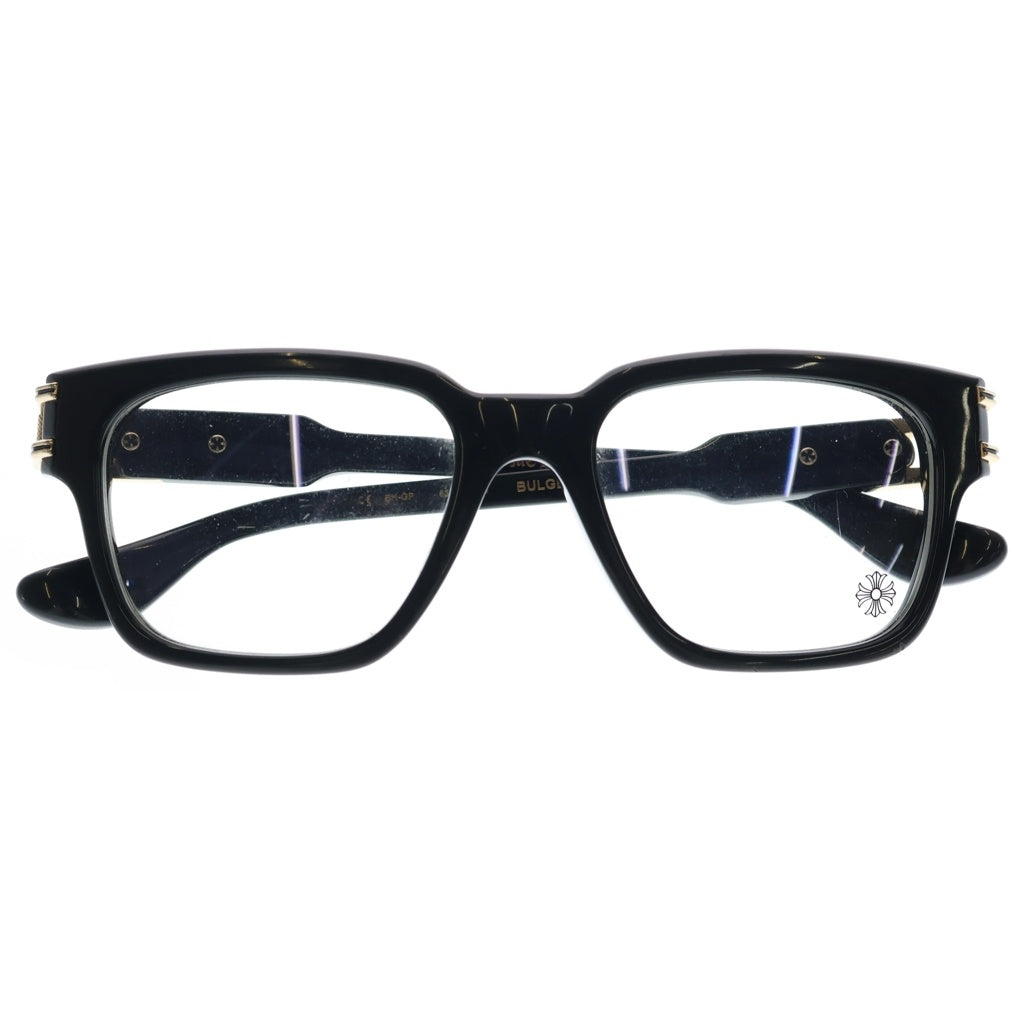 CHROME HEARTS(クロムハーツ) BULGE サイドフローラルクロス ウェリントン サングラス メガネ ブラック/ゴールド 53□20-150