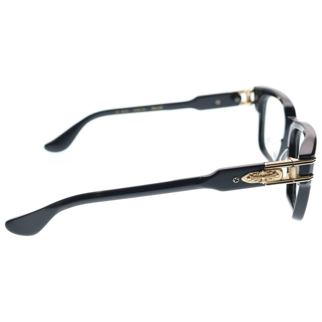 CHROME HEARTS(クロムハーツ) BULGE サイドフローラルクロス ウェリントン サングラス メガネ ブラック/ゴールド 53□20-150