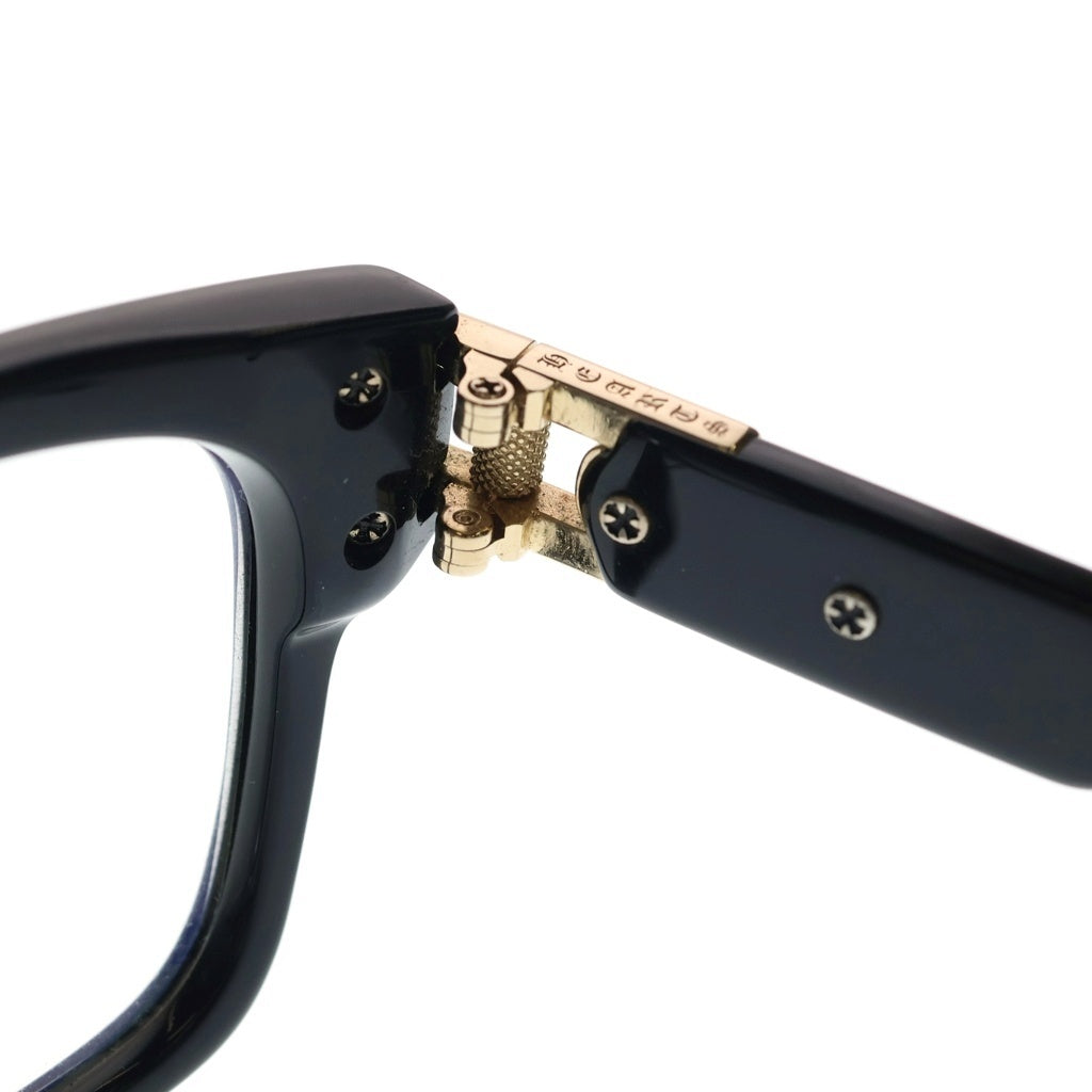 CHROME HEARTS(クロムハーツ) BULGE サイドフローラルクロス ウェリントン サングラス メガネ ブラック/ゴールド 53□20-150