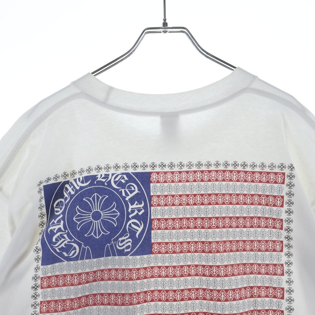 CHROME HEARTS(クロムハーツ) CH S/S TEE ヴァインダガーホースシュー アメリカンフラッグ 星条旗プリント半袖Tシャツカットソー