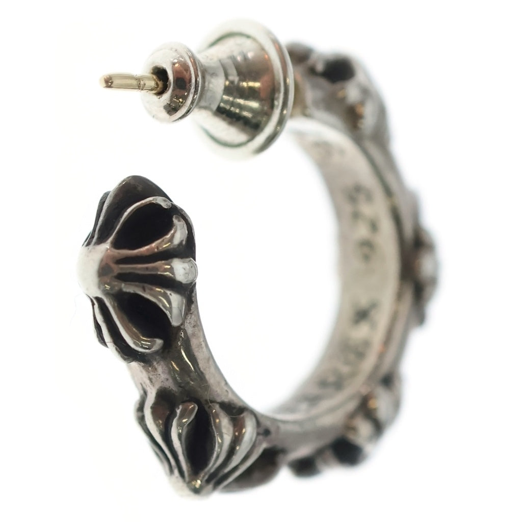 CHROME HEARTS(クロムハーツ) HOOP CROSS クロスバンド フープピアス シルバー BCA100