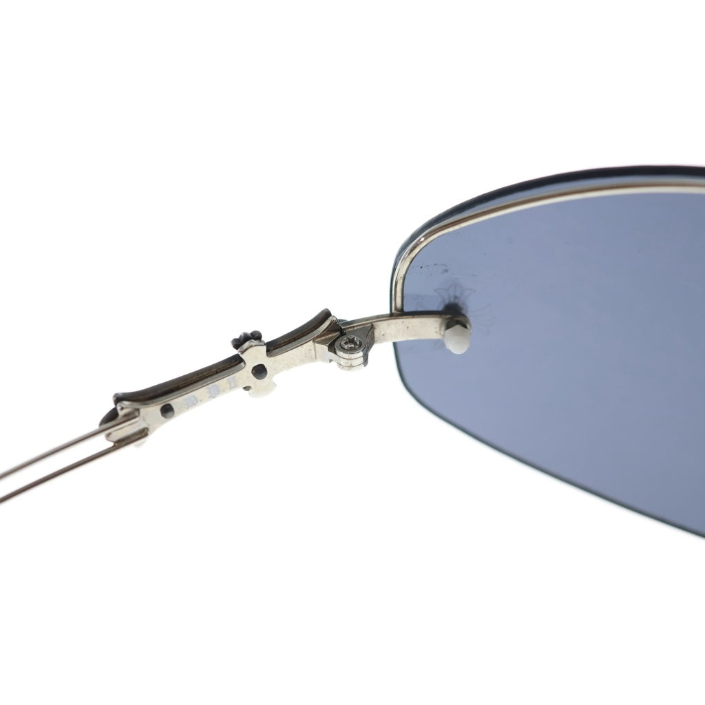 CHROME HEARTS(クロムハーツ) D.P.2 ドラッグ パイプ トップリム クロステンプル カラーレンズ サングラス メガネ 眼鏡 アイウェア ブラック/シルバー