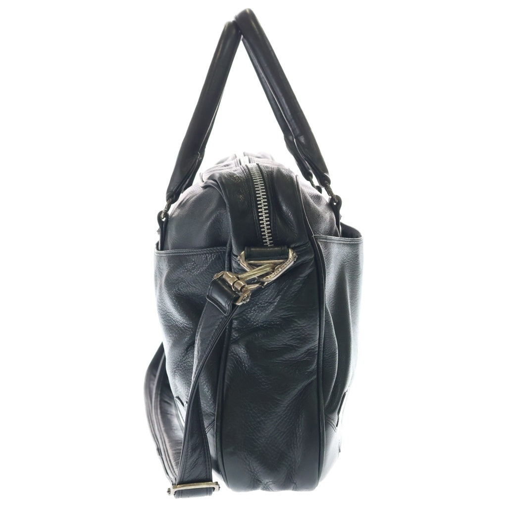 CHROME HEARTS(クロムハーツ) BRF CLL TRBK STRP 2WAY レザーブリーフショルダーバッグ ブラック