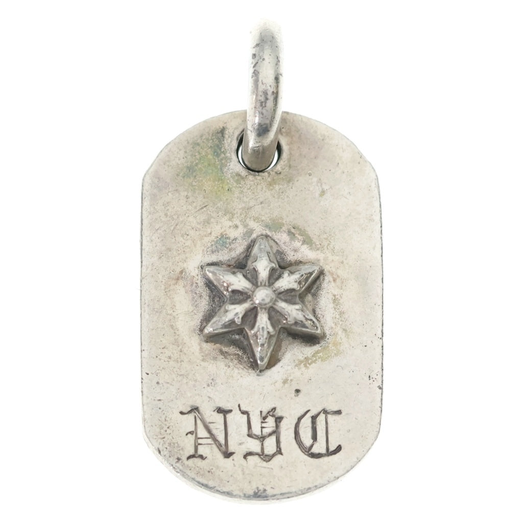 CHROME HEARTS(クロムハーツ) RAISED STAR DOGTAG NYC限定 レイズドスター ドッグタグ ペンダントトップ シルバー