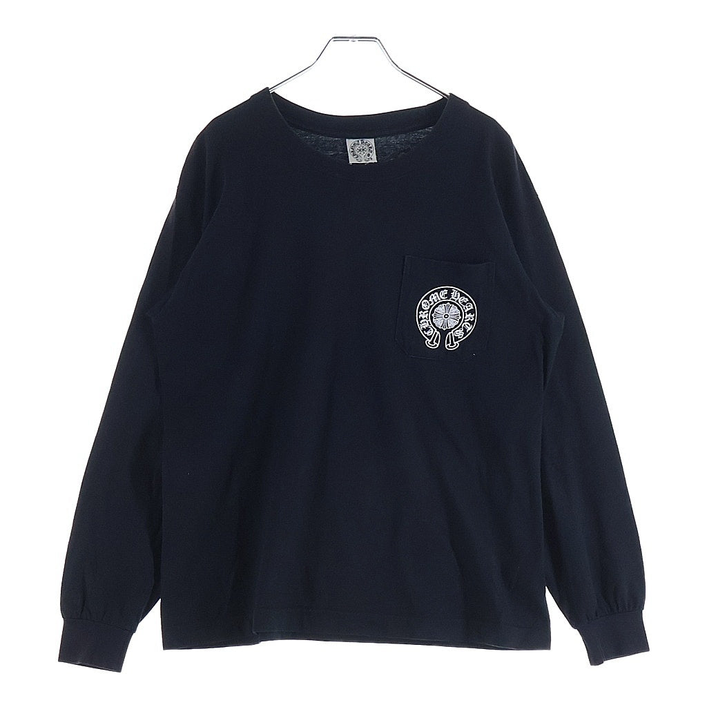 CHROME HEARTS(クロムハーツ) OLD オールド袖フローラル ホースシュープリント 長袖Tシャツカットソー