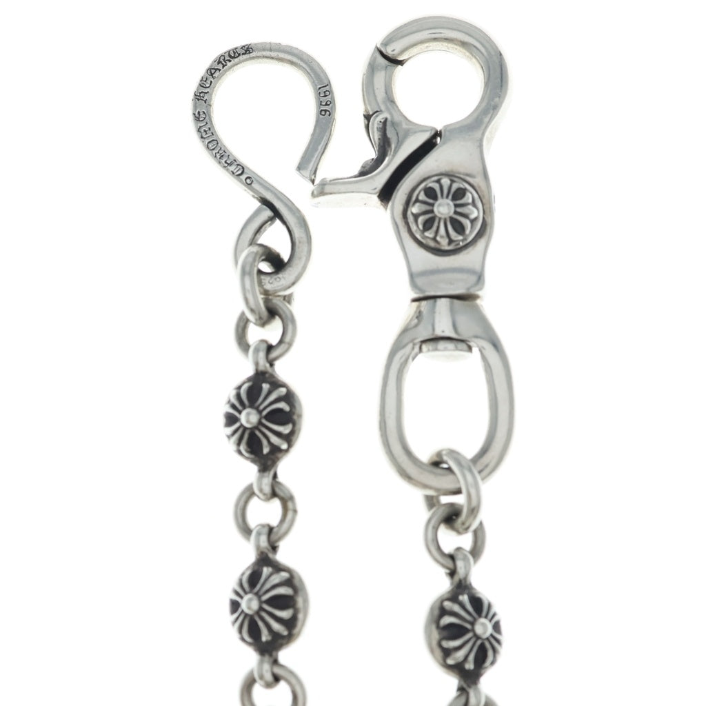 CHROME HEARTS(クロムハーツ) 2BALL SHORT-S/1クリップショート#2クロスボール ウォレットチェーン シルバー BCA063
