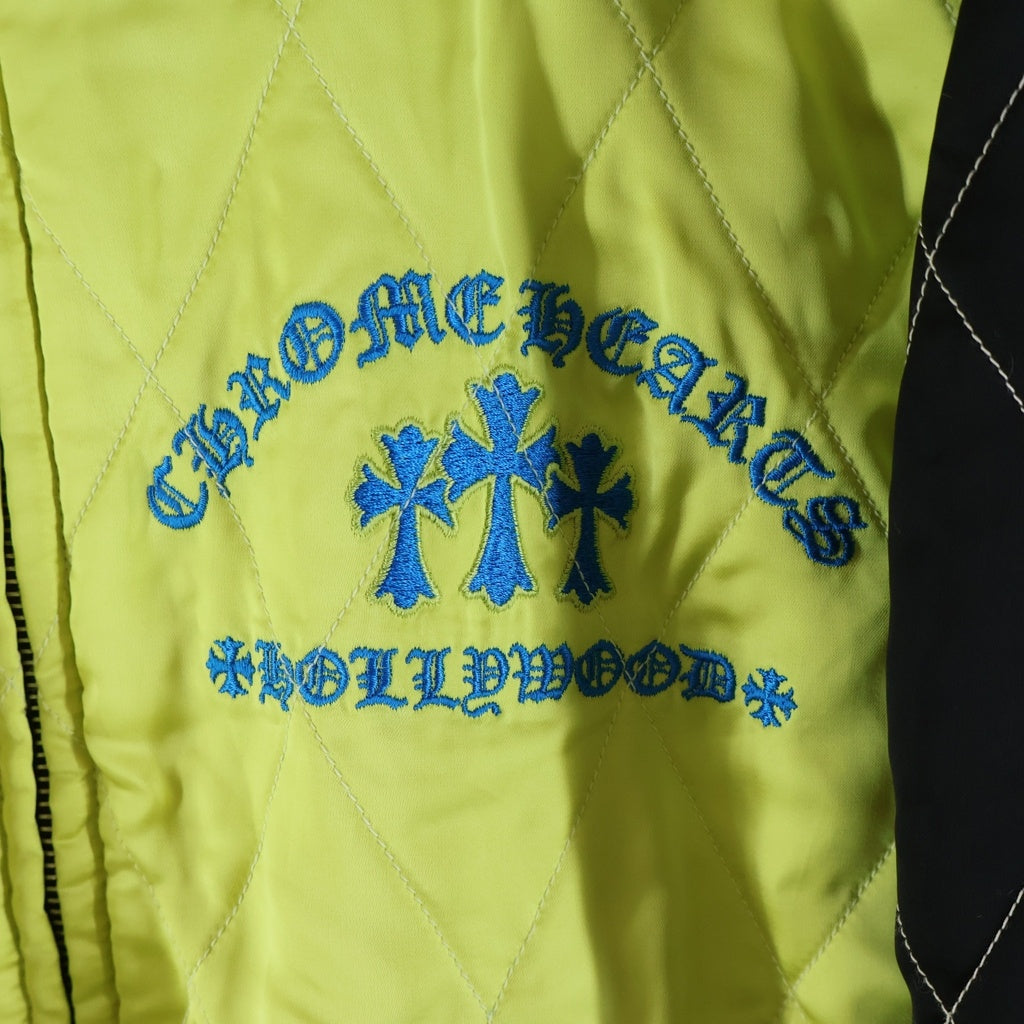 CHROME HEARTS(クロムハーツ) ×MATTY BOY PPO SOUVENIER JACKET テーラー東洋 マッティボーイ リバーシブルスーベニアジャケット スカジャン ブラック/イエロー