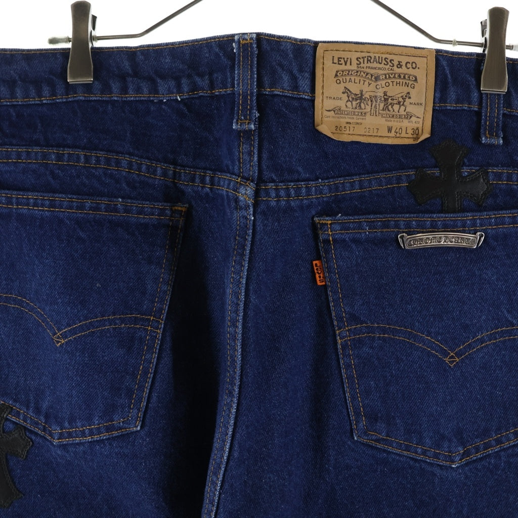 CHROME HEARTS(クロムハーツ) U VNTG JEAN BLU ORNG TAB クロスパッチウォッシュド517デニムパンツ