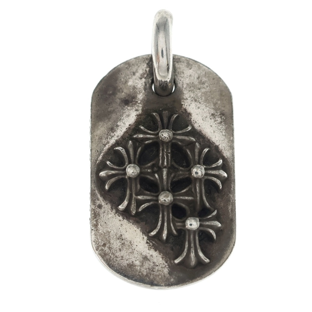 CHROME HEARTS(クロムハーツ) RAISED DOGTAG レイズドドッグタグ チャーム ネックレストップ シルバー