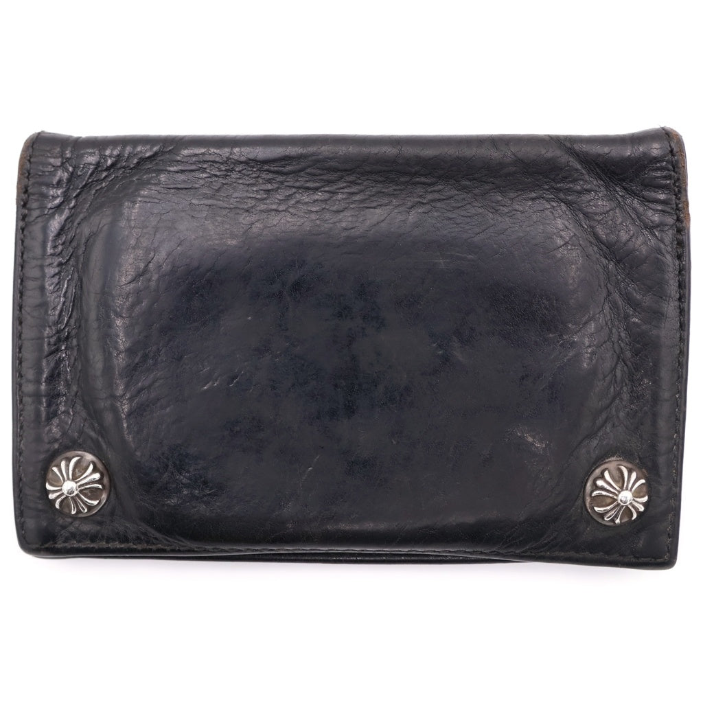 CHROME HEARTS クロムハーツ CHクロスボールボタンレザーウォレット財布 CHROME HEARTS(クロムハーツ) CHクロスボールボタンレザーウォレット