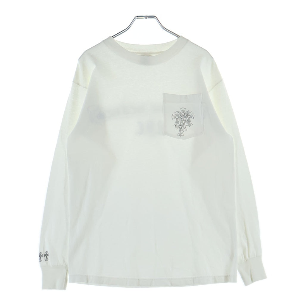 CHROME HEARTS(クロムハーツ) OLD L/S TEE NYC限定 セメタリークロス バックスクロールラベルプリント 長袖Tシャツカットソー