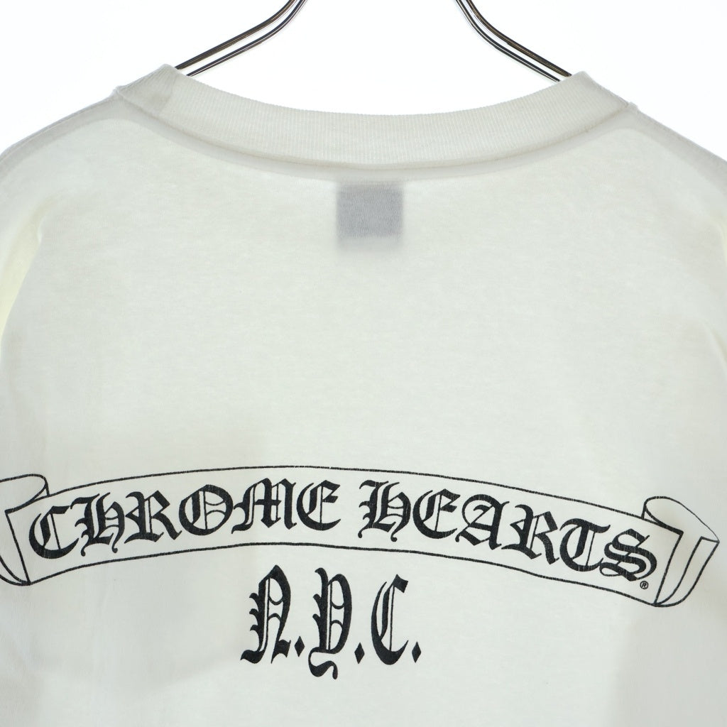 CHROME HEARTS(クロムハーツ) OLD L/S TEE NYC限定 セメタリークロス バックスクロールラベルプリント 長袖Tシャツカットソー