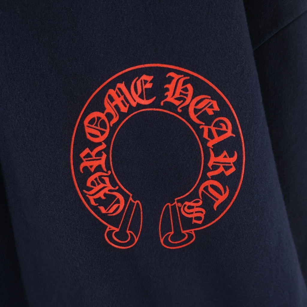 CHROME HEARTS(クロムハーツ) SWTSHRT PLVR 袖フローラルバックホースシュープリントパーカー