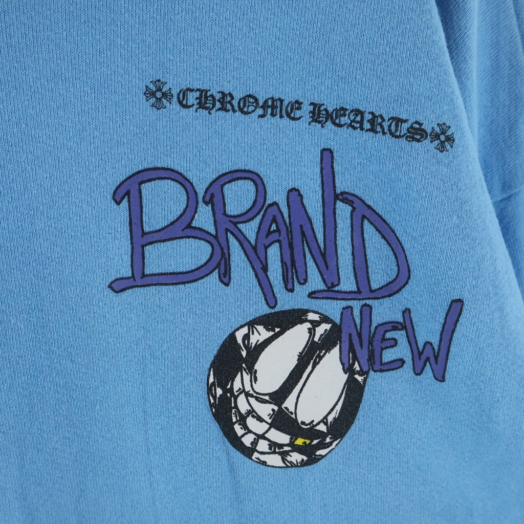 CHROME HEARTS(クロムハーツ) 24SS ×MATTY BOY BRAIN NEW PULLOVER HOODIE マッティボーイ ブレインニュー プリントフーディー プルオーバーパーカー ブルー