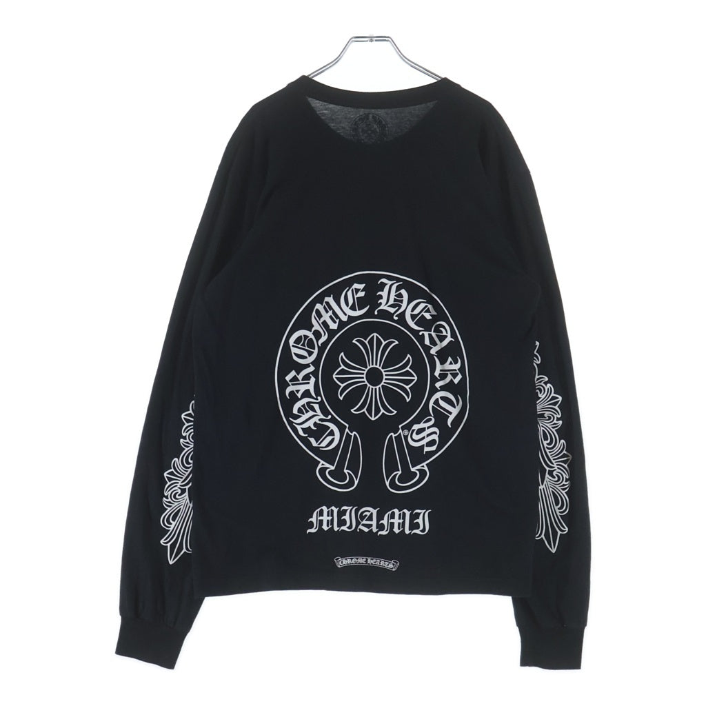 CHROME HEARTS クロムハーツ 長袖 ロンT ホースシュー フローラル 
