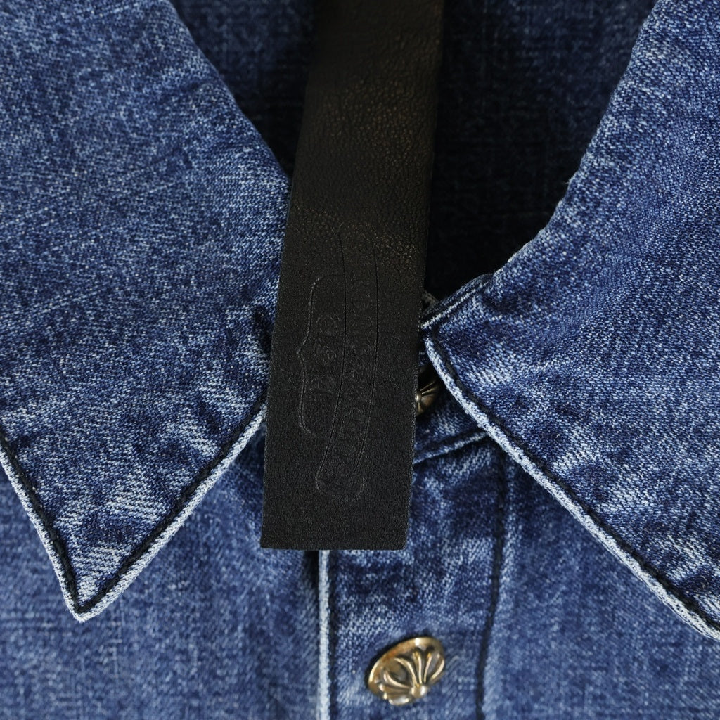 CHROME HEARTS(クロムハーツ) LAST BITE クロスボールボタンデニム長袖シャツ インディゴ