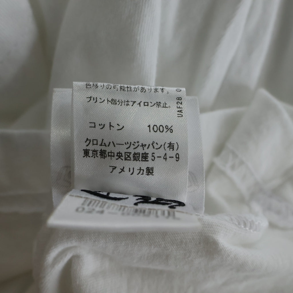 CHROME HEARTS(クロムハーツ) Back Cemetery Arm Logo バックセメタリークロス アームロゴ 長袖Tシャツ カットソー ホワイト/グリーン