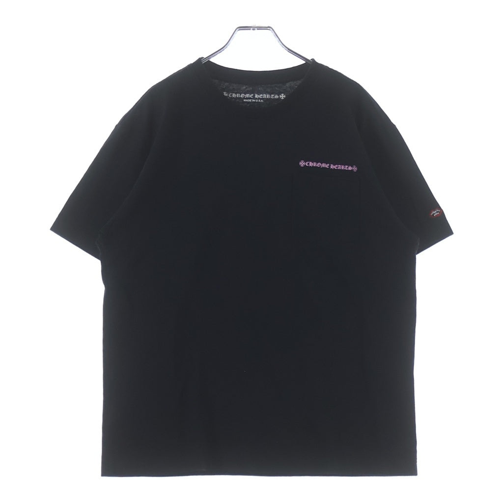 CHROME HEARTS(クロムハーツ) ×MATTY BOY USA マッティボーイ チョンパー刺繍 USA アーチロゴ 半袖Tシャツ カットソー ブラック/ピンク