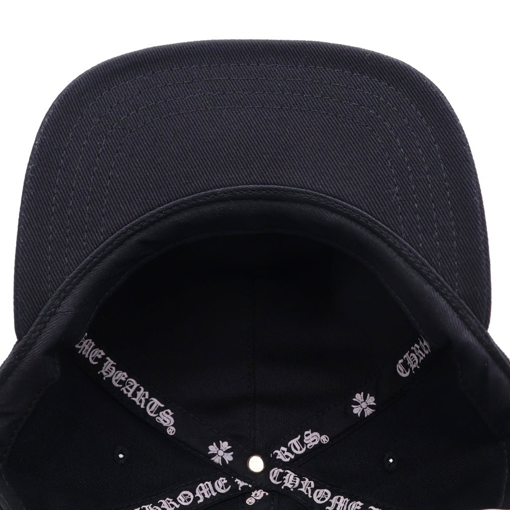 CHROME HEARTS(クロムハーツ) TRUCKER CAP デニムトラッカー ヴァインダガー刺繍 クロスボール付き キャップ ブラック