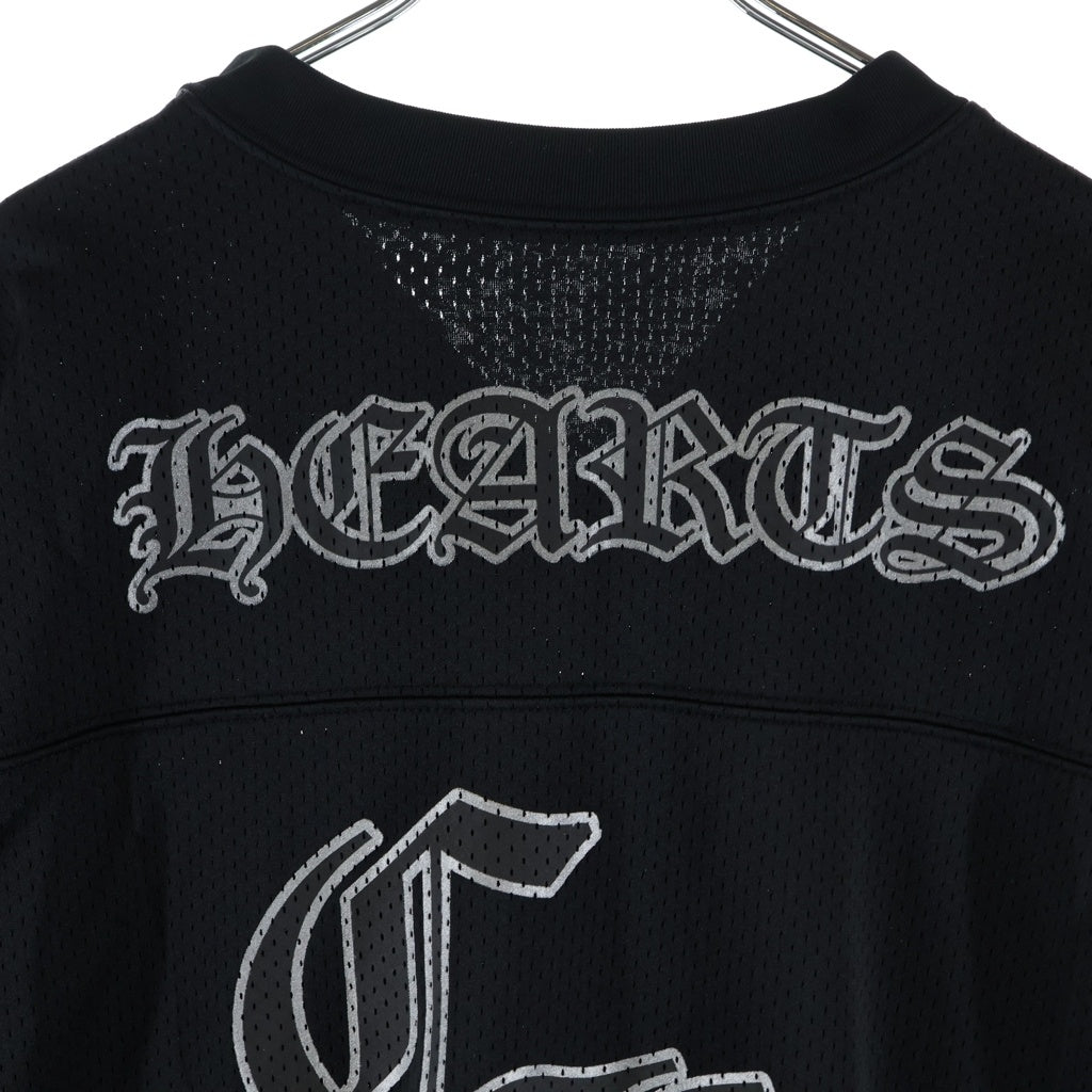 CHROME HEARTS(クロムハーツ) MESH WARM UP JERSEY メッシュ バーシティー ジャージー CHプリントメッシュ 半袖Tシャツカットソー ブラック