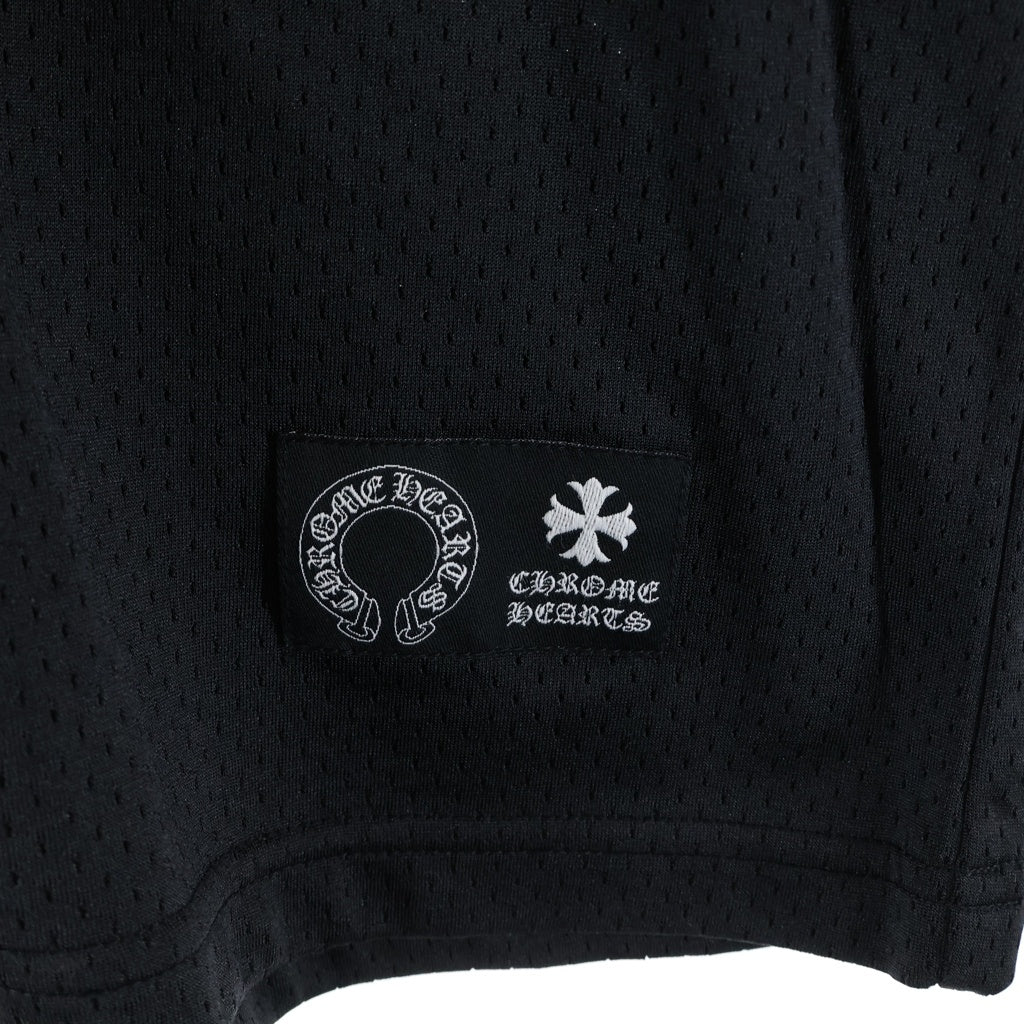 CHROME HEARTS(クロムハーツ) MESH WARM UP JERSEY メッシュ バーシティー ジャージー CHプリントメッシュ 半袖Tシャツカットソー ブラック