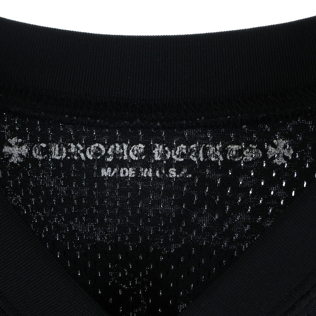 CHROME HEARTS(クロムハーツ) MESH WARM UP JERSEY メッシュ バーシティー ジャージー CHプリントメッシュ 半袖Tシャツカットソー ブラック