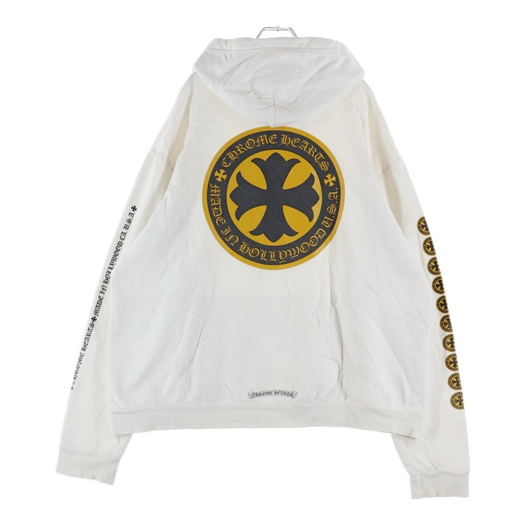 CHROME HEARTS(クロムハーツ) SWTSHRT HD PLVR CHプラスプリント プルオーバースウェットパーカー フーディー ホワイト