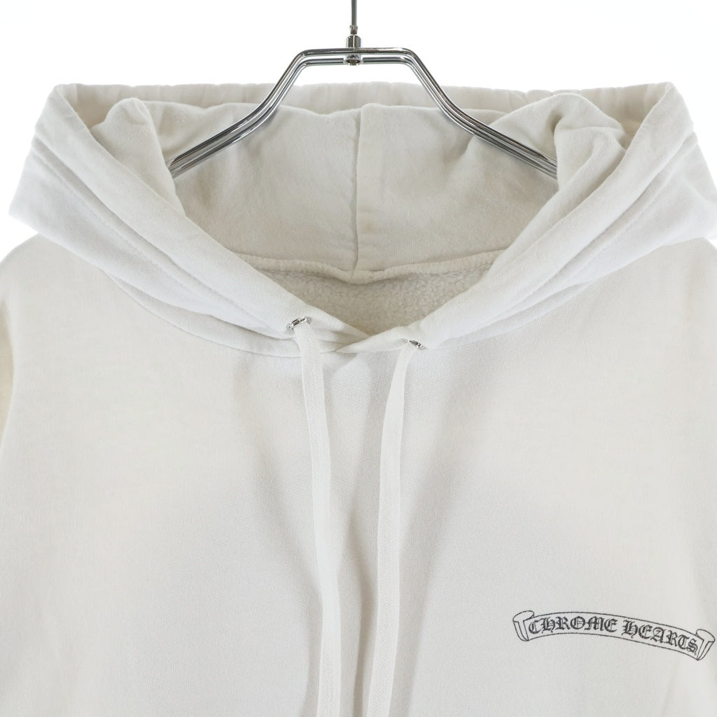 CHROME HEARTS(クロムハーツ) SWTSHRT HD PLVR CHプラスプリント プルオーバースウェットパーカー フーディー ホワイト