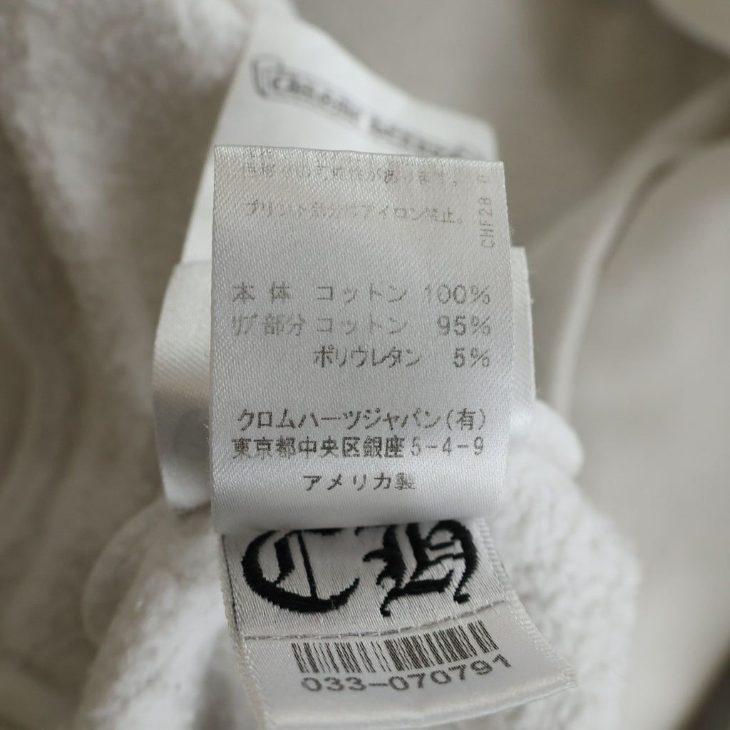 CHROME HEARTS(クロムハーツ) SWTSHRT HD PLVR CHプラスプリント プルオーバースウェットパーカー フーディー ホワイト