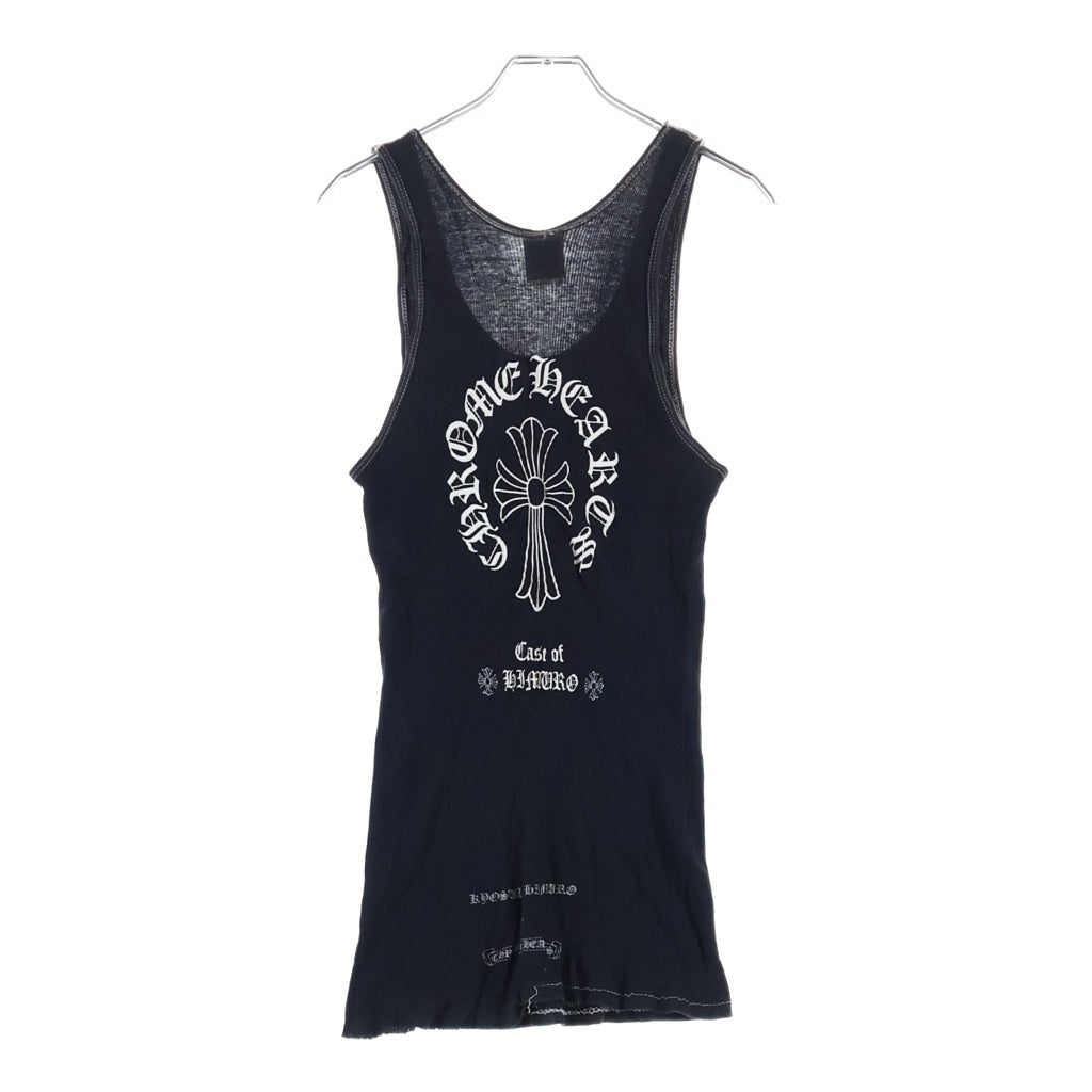 CHROME HEARTS(クロムハーツ) ×KYOSUKE HIMURO OLD 15th Anniversary ×氷室京介 オールド 15周年記念 バックロゴクロスプリント タンクトップ ブラック