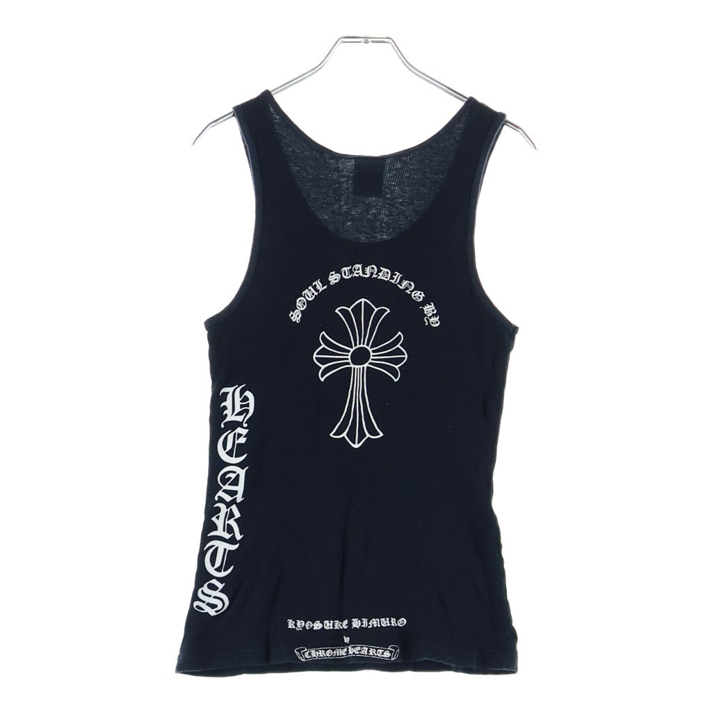CHROME HEARTS(クロムハーツ) ×KYOSUKE HIMURO OLD Soul Standing By ×氷室京介 オールド サイドロゴバッククロスプリント タンクトップ ブラック