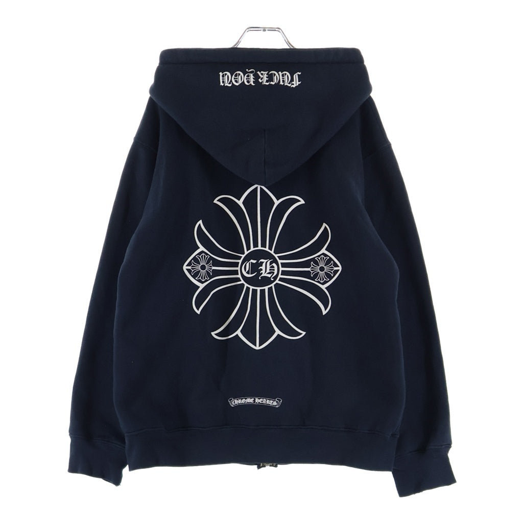CHROME HEARTS(クロムハーツ) OLD CHプラス 裏地サーマル ダガージップスウェットパーカー フーディ ブラック