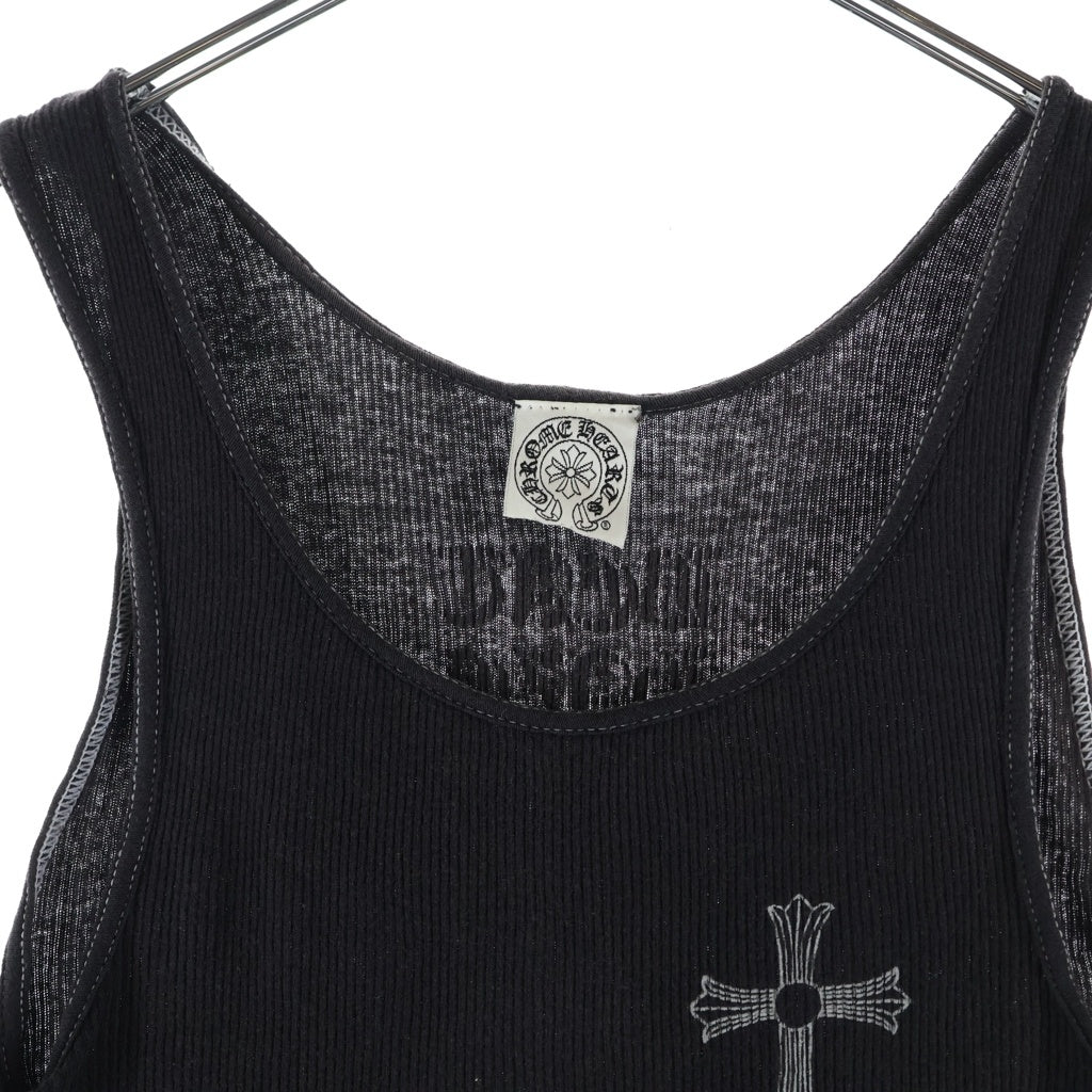CHROME HEARTS(クロムハーツ) ×KYOSUKE HIMURO OLD Beat Haze Odyssey ×氷室京介 オールド 胸クロスプリント タンクトップ ブラック